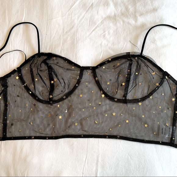 superdown Tops - Super down shimmer Star bralette L